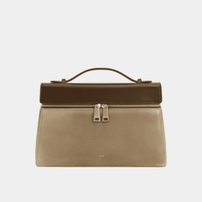 THEA LARGE FAUX SUEDE TOP HANDLE BAG